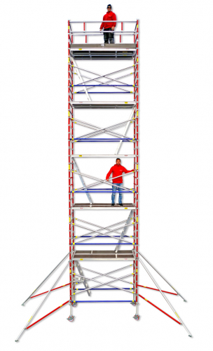 Rakennusteline pyrill 2,5 m (12 m x 1,35 m)  ryhmss Rakennustelineet pyrill / Liikuteltava teline 2,5 m @ Solideq.fi (AF-14018-set)