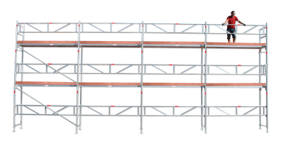 Rakennusteline 12x6 m - Runko Alumiini ryhmss Rakennustelineet / Runkoteline / Telinepaketti - Alumiini @ Solideq.fi (AL-100126-set)