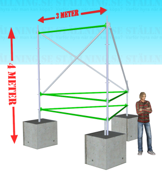 Kylttiteline 3x4 m ryhmss Skyltstllningar @ Solideq.fi (AL-350212)