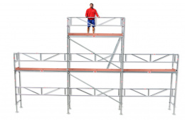 Rakennusteline 9x4 m +lis�taso Runko Alumiini