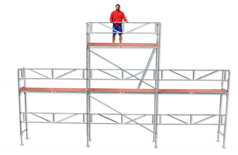 Rakennusteline 9x4 m +lis�taso Runko Alumiini