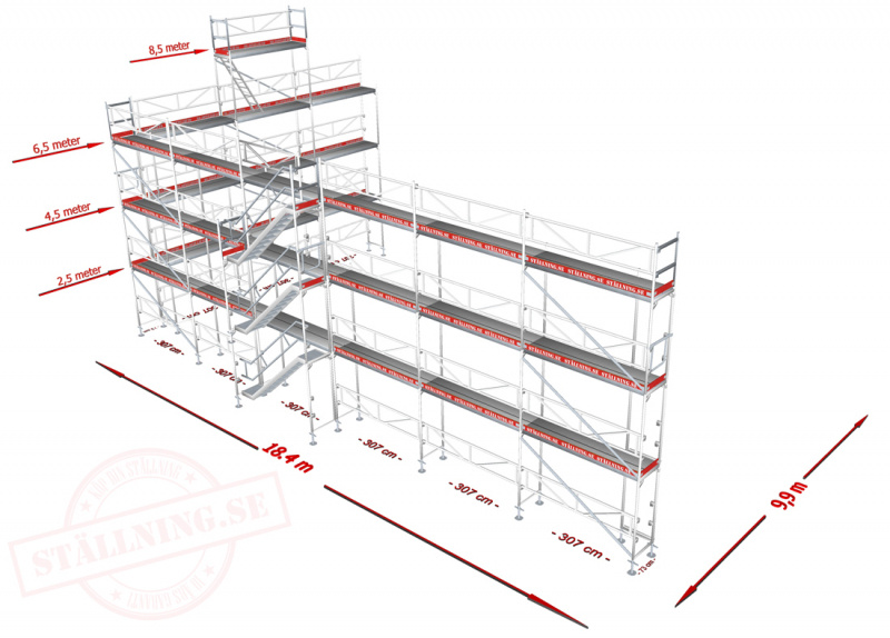 Rakennusteline 236 m� - Runko Alumiini