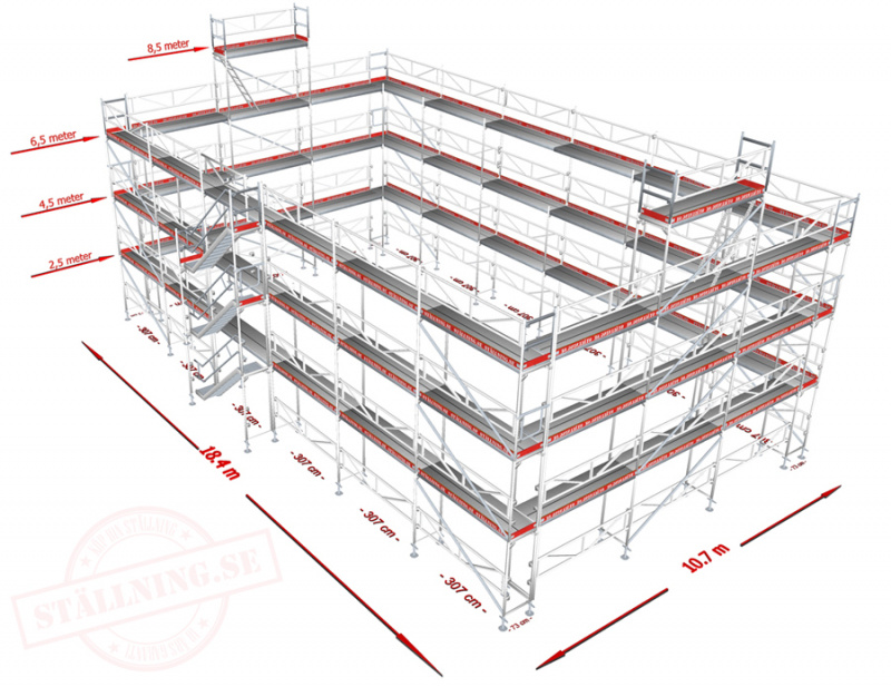 Rakennusteline 462 m� - Runko Alumiini