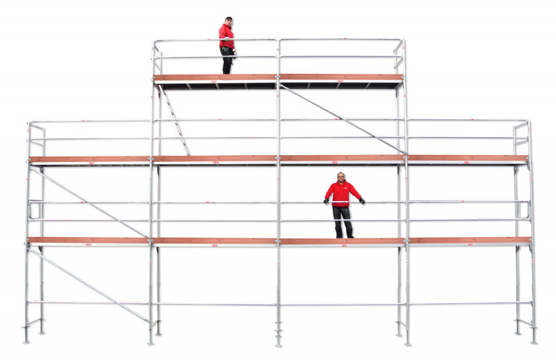 Rakennusteline 12x6m + lis�taso - Runko Ter�s